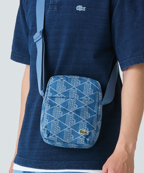 LACOSTE（ラコステ）の「ネオクロックシーズナル ジャカードデニムミニバッグ（ショルダーバッグ・レディース・ブルー・FREE）」の6枚目の写真
