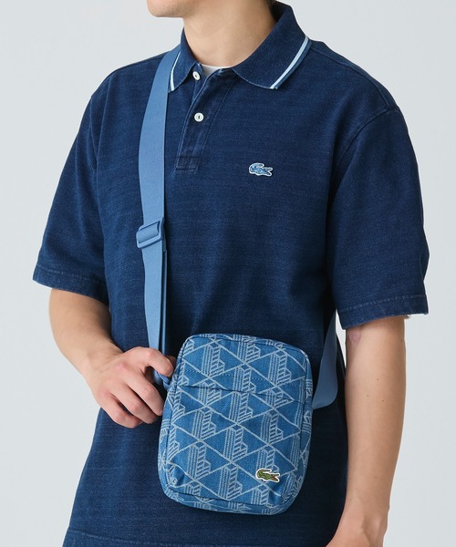 LACOSTE（ラコステ）の「ネオクロックシーズナル ジャカードデニムミニバッグ（ショルダーバッグ・レディース・ブルー・FREE）」の5枚目の写真
