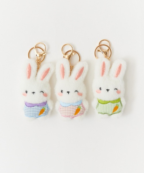ウサギぬいぐるみキーホルダー 3P（キーホルダー）｜ROOPTOKYO（ループ
