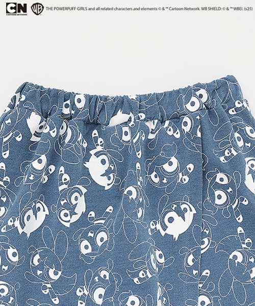 X-girl Stages（エックスガールステージス）の「【パワーパフ ガールズ】総柄ショートパンツ（その他パンツ・キッズ・ブラック/ブルー・130cm/140cm/90cm/120cm/100cm/110cm）」の4枚目の写真