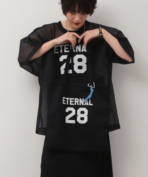 Rie Miller(リエミラー)の「【Riemiller/リエミラー】RMメッシュバッグ(エコバッグ/サブバッグ・レディース・ホワイト/ネイビー・FREE)」の14枚目の写真
