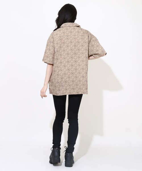 BABYDOLL(ベビードール)の「親子お揃い ロゴ総柄シャツ 0342A 【ボトムス別売】(シャツ/ブラウス・メンズ・ベージュ・M/L/XL)」の7枚目の写真