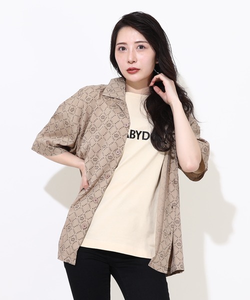 BABYDOLL(ベビードール)の「親子お揃い ロゴ総柄シャツ 0342A 【ボトムス別売】(シャツ/ブラウス・メンズ・ベージュ・M/L/XL)」の9枚目の写真