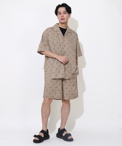 BABYDOLL(ベビードール)の「親子お揃い ロゴ総柄シャツ 0342A 【ボトムス別売】(シャツ/ブラウス・メンズ・ベージュ・M/L/XL)」の11枚目の写真