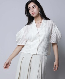 RAW FUDGE（ローファッジ）の「タックドレープスリーブシャツジャケット（テーラードジャケット）」