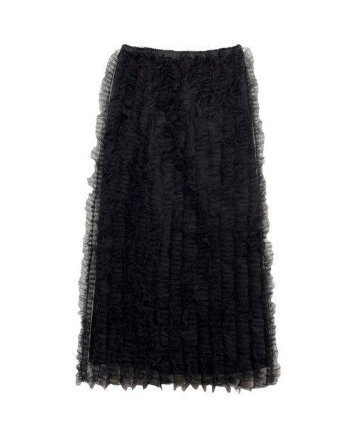 HONEY MI HONEY（ハニーミーハニー）の「tulle frill straight skirt（スカート・レディース・ブラック/ベージュ/ピンク/グレー・FREE）」の2枚目の写真