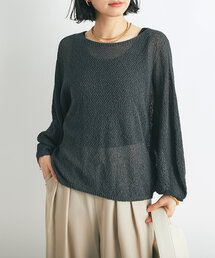 un dix cors | 《軽量・通気性・吸水速乾性》スクエア和紙ニット(ニット/セーター)