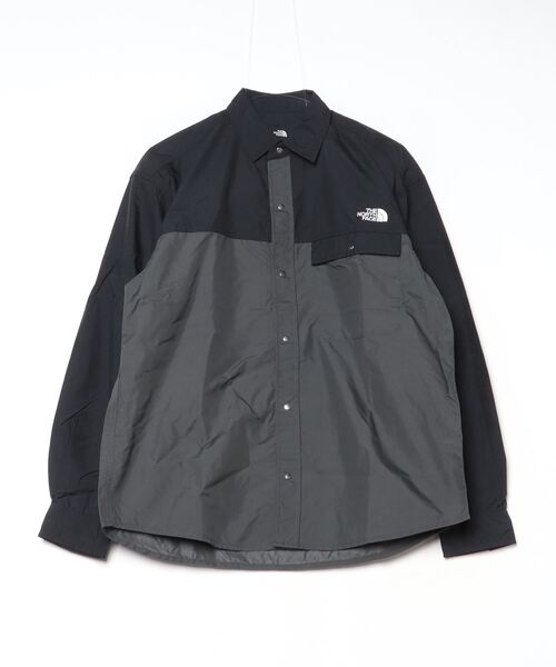 THE NORTH FACE（ザノースフェイス）の「ザ ノース フェイス THE NORTH FACE L/S Nuptse Shirt_ロングスリーブヌプシシャツ（シャツ/ブラウス・メンズ・オフホワイト/ブラック×グレー・M/L/XL）」の2枚目の写真