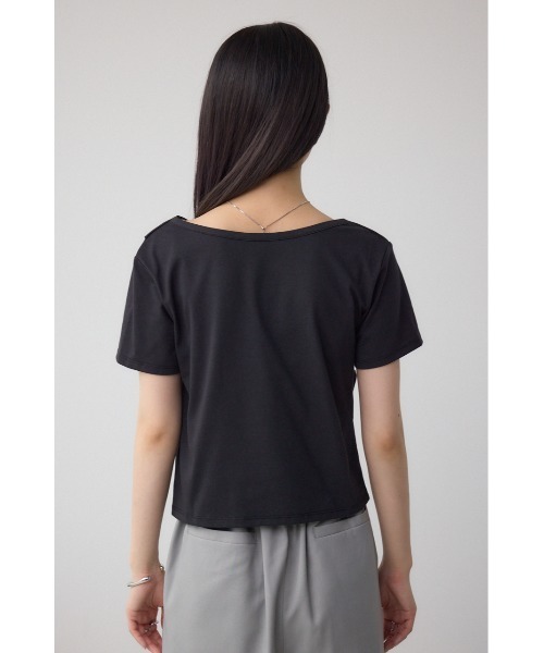 AZUL by moussy（アズールバイマウジー）の「2WAYドレープスムーストップス（Tシャツ/カットソー・レディース・ホワイト/ブラック/ライトピンク/グレイッシュベージュ・FREE）」の21枚目の写真
