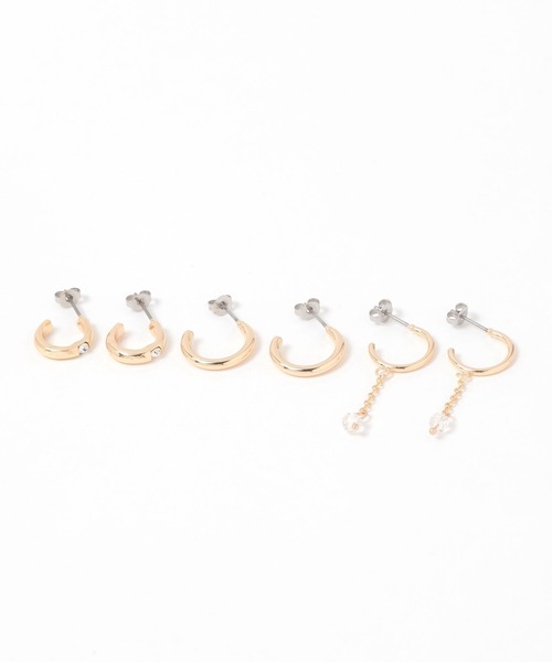 LAKOLE（ラコレ）の「サガリフープピアス6点セット / 320318（ピアス（両耳用）・レディース・その他1/その他2・FREE）」の2枚目の写真