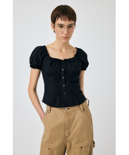 MOUSSY（マウジー）の「PIN TUCK FIT ブラウス（シャツ/ブラウス・レディース・ブラック/オフホワイト/オレンジ系その他/ブルー系その他・1/2）」の8枚目の写真