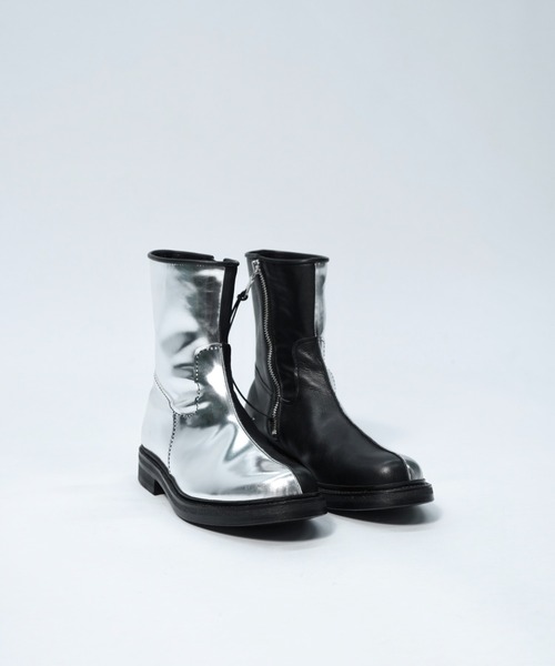 Urig(ウーリッヒ)の「ZWEI GESICHTER SIDE ZIP BOOTS(ブーツ・メンズ・シルバー×ブラック・23/24/25/26/27/28/26.5/27.5/22.5/24.5/23.5/21.5/22/28.5/25.5)」の7枚目の写真