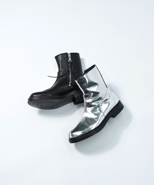 Urig(ウーリッヒ)の「ZWEI GESICHTER SIDE ZIP BOOTS(ブーツ・メンズ・シルバー×ブラック・23/24/25/26/27/28/26.5/27.5/22.5/24.5/23.5/21.5/22/28.5/25.5)」の11枚目の写真