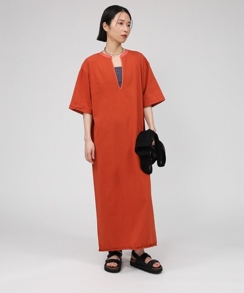 BABYLONE(バビロン)の「デラヴェジャージワンピース(ワンピース・レディース・チャコール/オレンジ・フリー)」の21枚目の写真