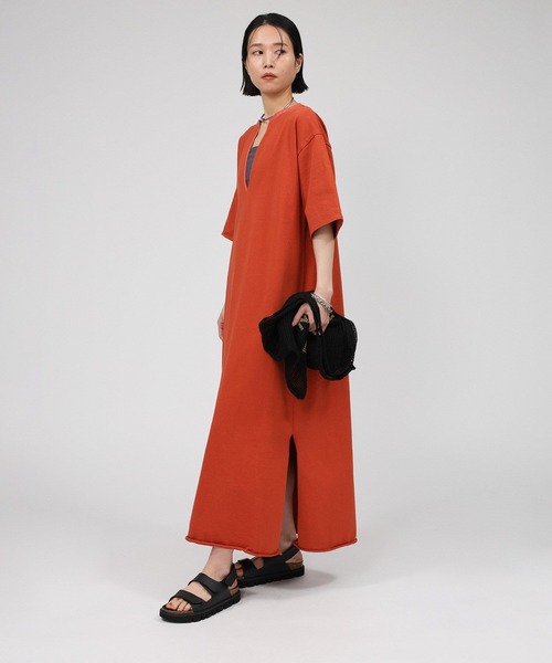 BABYLONE(バビロン)の「デラヴェジャージワンピース(ワンピース・レディース・チャコール/オレンジ・フリー)」の17枚目の写真