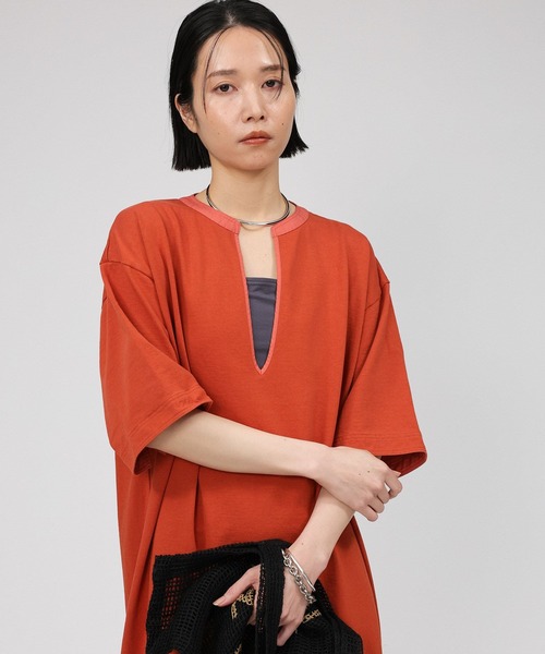 BABYLONE(バビロン)の「デラヴェジャージワンピース(ワンピース・レディース・チャコール/オレンジ・フリー)」の16枚目の写真