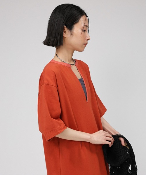 BABYLONE(バビロン)の「デラヴェジャージワンピース(ワンピース・レディース・チャコール/オレンジ・フリー)」の15枚目の写真