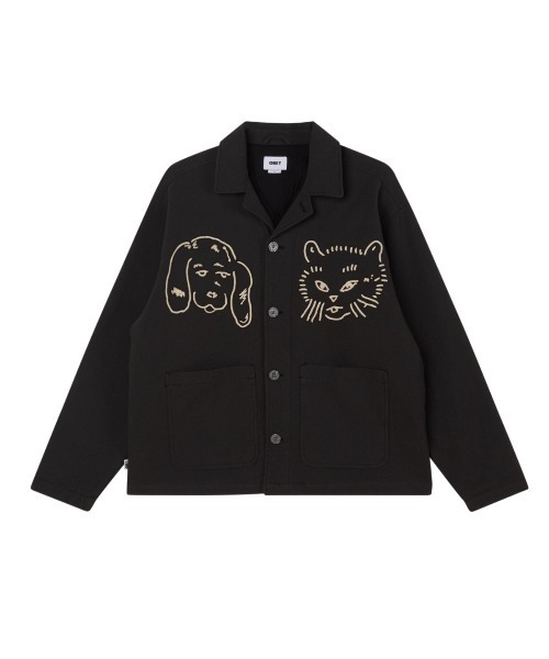 OBEY(オベイ)の「OBEY VESTA SHIRT JACKET(オベイ ヴェスタ シャツ ジャケット)(その他アウター・メンズ・ブラック系/ホワイト系・MEDIUM/LARGE/X-LARGE)」の1枚目の写真