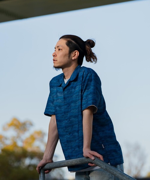 Foxfire（フォックスファイヤー）の「エンドレスライズシャツＳ／Ｓ（シャツ/ブラウス・メンズ・ベージュ/ネイビー/ミント・WOMENS L/WOMENS M/M/L/XL）」の2枚目の写真