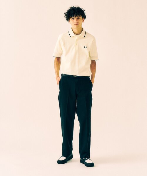 フレッドペリー　ポロシャツ　ブルー　ソロテックス　帝人　FZ1779 FRED PERRY 417別注 Textured Single Tipped Sh（ポロシャツ