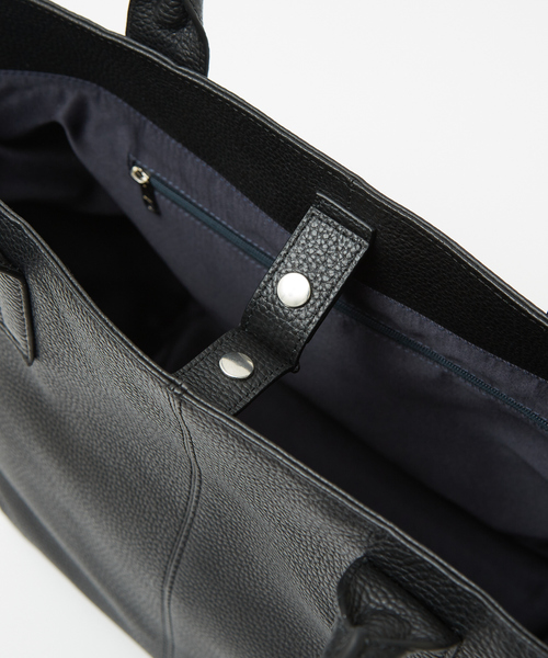 alfredoBANNISTER（アルフレッドバニスター）の「【WEB別注】オープン レザー トートバッグ（トートバッグ・メンズ・ブラック・フリー）」の2枚目の写真