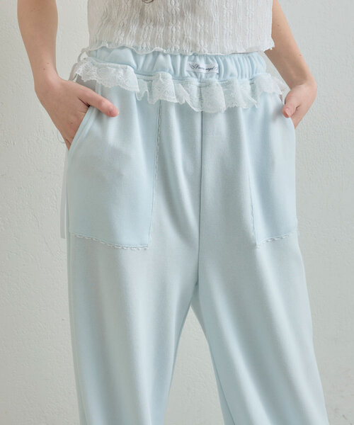 OLIVE des OLIVE（オリーブデオリーブ）の「ウエストフリルスウェットパンツ（スウェットパンツ・レディース・サックスブルー/トップグレー/ネイビー・FREE）」の14枚目の写真