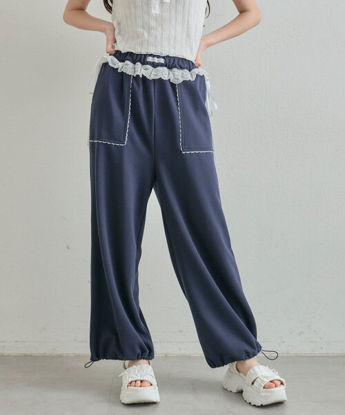 OLIVE des OLIVE（オリーブデオリーブ）の「ウエストフリルスウェットパンツ（スウェットパンツ・レディース・サックスブルー/トップグレー/ネイビー・FREE）」の19枚目の写真