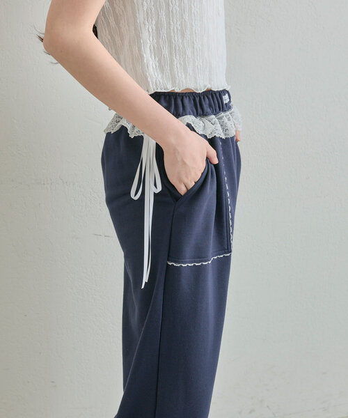 OLIVE des OLIVE（オリーブデオリーブ）の「ウエストフリルスウェット