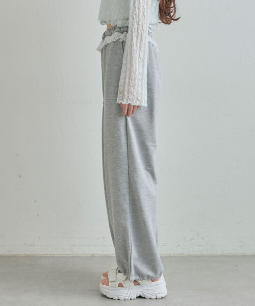 OLIVE des OLIVE（オリーブデオリーブ）の「ウエストフリルスウェットパンツ（スウェットパンツ・レディース・サックスブルー/トップグレー/ネイビー・FREE）」の5枚目の写真