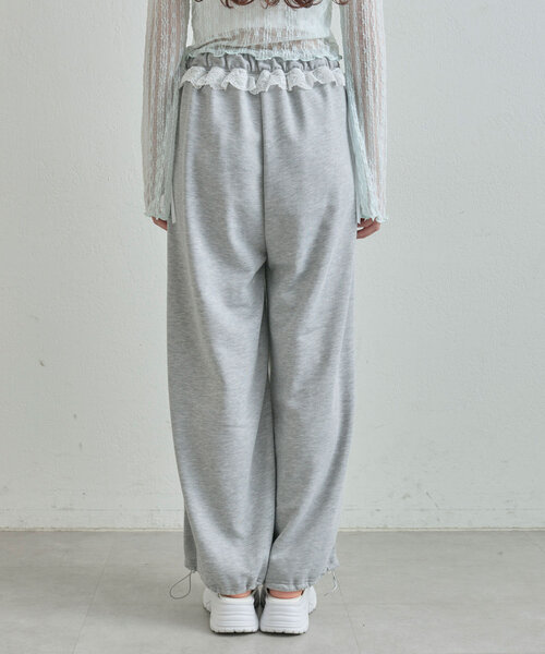 OLIVE des OLIVE（オリーブデオリーブ）の「ウエストフリルスウェットパンツ（スウェットパンツ・レディース・サックスブルー/トップグレー/ネイビー・FREE）」の6枚目の写真