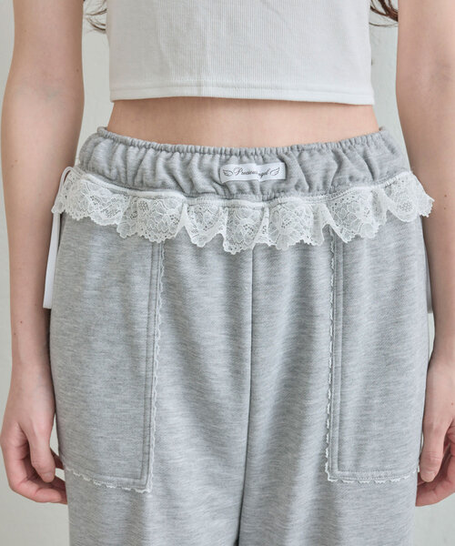 ウエストフリルスウェットパンツ Waist Ruffle Sweatpants/ウエストフリルスウェットパンツ