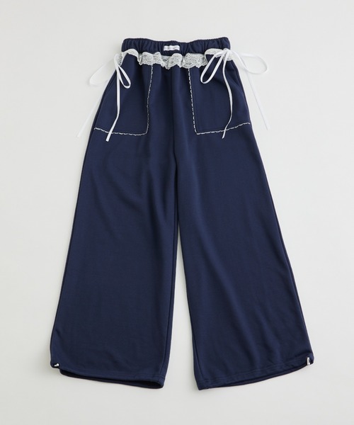 ウエストフリルスウェットパンツ セール】ウエストフリルスウェットパンツ（スウェットパンツ