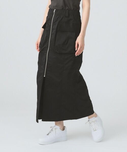 Ray BEAMS(レイビームス)の「フロント ジップ カーゴ タイトスカート(スカート・レディース・ホワイト系その他6/ブラック・0/1)」の3枚目の写真