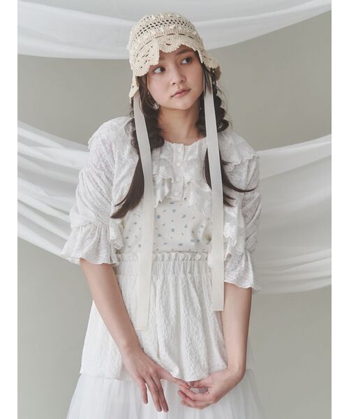 merry jenny(メリージェニー)の「flower camisole tops(キャミソール・レディース・ピンク/ブルー/オフホワイト・FREE)」の10枚目の写真