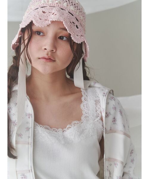 merry jenny(メリージェニー)の「flower camisole tops(キャミソール・レディース・ピンク/ブルー/オフホワイト・FREE)」の13枚目の写真