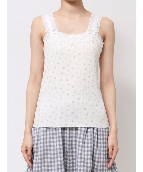 merry jenny(メリージェニー)の「flower camisole tops(キャミソール・レディース・ピンク/ブルー/オフホワイト・FREE)」の14枚目の写真
