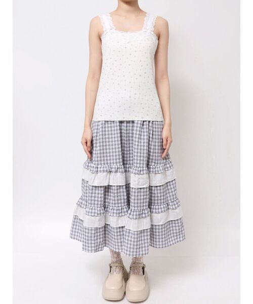 merry jenny(メリージェニー)の「flower camisole tops(キャミソール・レディース・ピンク/ブルー/オフホワイト・FREE)」の21枚目の写真