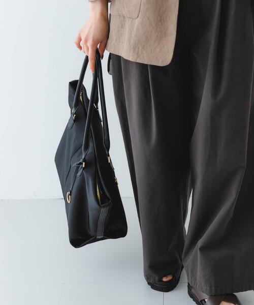 RODE SKO 撥水ブラックトートバッグ RODE SKO トートバッグ 撥水タックトートバッグ メンズ