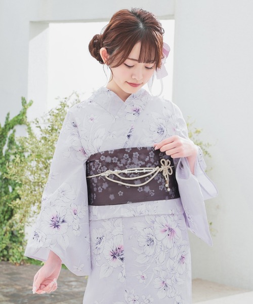 Honeys(ハニーズ)の「作り帯(和装小物・レディース・アイボリー/モカ/レッド/エンジ・F)」の16枚目の写真