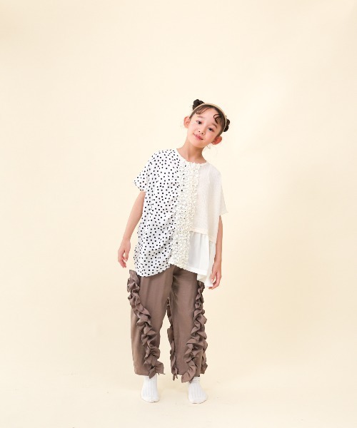 unica(ユニカ)の「アシメフリルパンツ(その他パンツ・キッズ・ライトグリーン/ブラック/ブラウン・S/M/L/XL)」の15枚目の写真