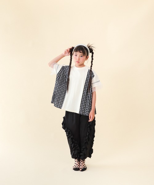 unica(ユニカ)の「アシメフリルパンツ(その他パンツ・キッズ・ライトグリーン/ブラック/ブラウン・S/M/L/XL)」の9枚目の写真