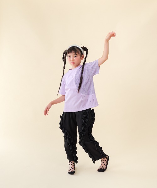 unica(ユニカ)の「アシメフリルパンツ(その他パンツ・キッズ・ライトグリーン/ブラック/ブラウン・S/M/L/XL)」の6枚目の写真