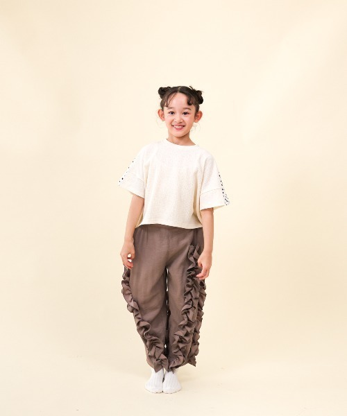unica(ユニカ)の「アシメフリルパンツ(その他パンツ・キッズ・ライトグリーン/ブラック/ブラウン・S/M/L/XL)」の7枚目の写真