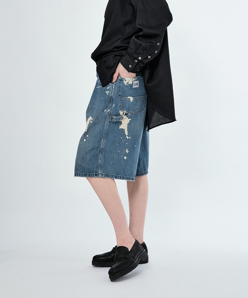M TO R(ムウトアール)の「【Leex BELPER x M】PAINT BUGGY PAINTER TUCK SHORTS(デニムパンツ・レディース・ブラック/ネイビー・M/L/XL)」の10枚目の写真