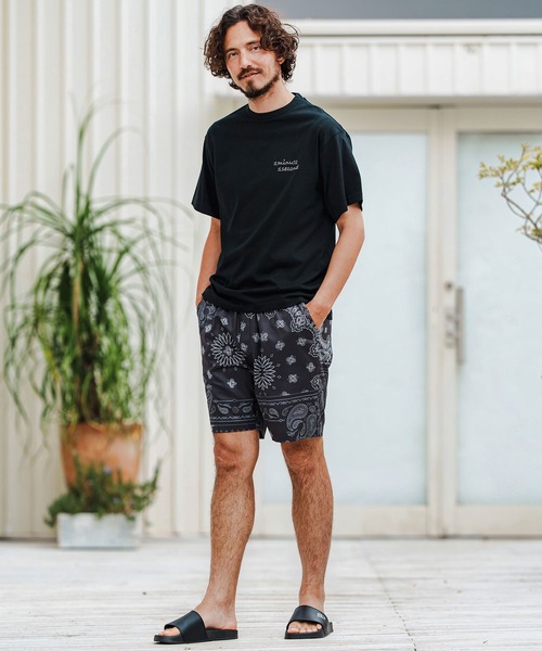 1minute 1second(ワンミニットワンセカンド)の「mt9678-Cursive embroidery combed yarn T-shirt Tシャツ(Tシャツ/カットソー・メンズ・ブラック×グレー/ホワイト系その他/ホワイト×グレー・S/M/L/XL)」の17枚目の写真