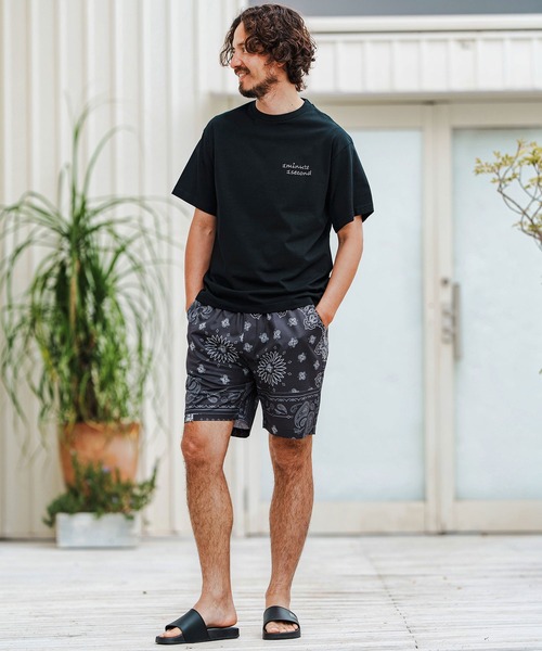 1minute 1second(ワンミニットワンセカンド)の「mt9678-Cursive embroidery combed yarn T-shirt Tシャツ(Tシャツ/カットソー・メンズ・ブラック×グレー/ホワイト系その他/ホワイト×グレー・S/M/L/XL)」の18枚目の写真