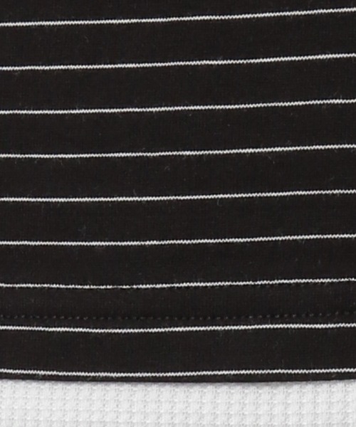 LAKOLE（ラコレ）の「ボーダーワッフルレイヤーT / 323577（Tシャツ/カットソー・メンズ・ブルー/ブラック/ホワイト・MEDIUM/LARGE）」の21枚目の写真