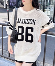 INGNI | ナンバーロゴ半袖メッシュニット(ニット/セーター)