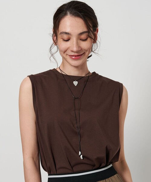 BEAUTY&YOUTH UNITED ARROWS（ビューティーアンドユースユナイテッドアローズ）の「コード×メタルハート チョーカー（ネックレス・レディース・シルバー/ゴールド・FREE）」の4枚目の写真