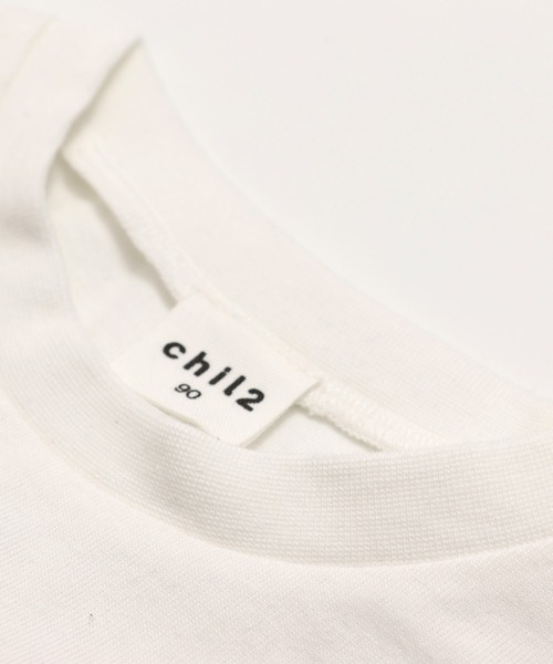 chil2（チルツー）の「チュールキャミ 半袖Tシャツ（Tシャツ/カットソー・キッズ・ホワイト/ブラック/スモークピンク・90cm/100cm/110cm/120cm/130cm/140cm/150cm）」の19枚目の写真